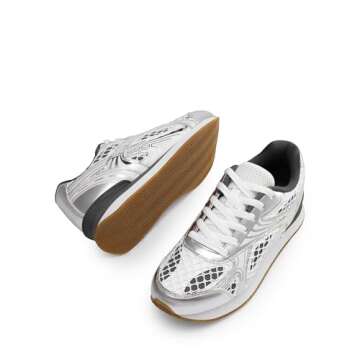 DREAM PAIRS Stylish Comfortable Women Fashion Sneakers Walk