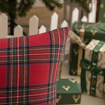 AQOTHES Christmas Plaid Throw Pillow Covers - Set of 2