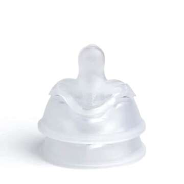 Herobility Double Anti-Colic Silicone Nipples, Baby Bottle Teats, Breast Like Shaped Nipples - Fits ...