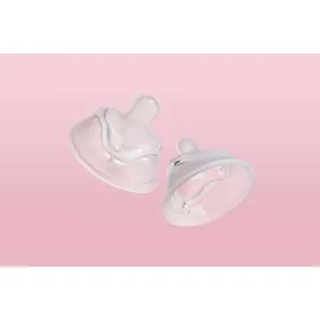 Herobility Double Anti-Colic Silicone Nipples, Baby Bottle Teats, Breast Like Shaped Nipples - Fits Herobility's Baby Bottles & Eco Baby Bottles | Pack of 2 (X-Small Size)