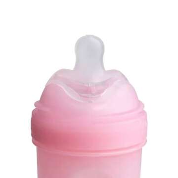 Herobility Double Anti-Colic Silicone Nipples, Baby Bottle Teats, Breast Like Shaped Nipples - Fits Herobility's Baby Bottles & Eco Baby Bottles | Pack of 2 (X-Small Size)