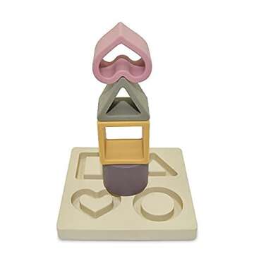 Baby Step Beige Silicone Shape Sorter for Toddlers