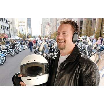 EAR MITTS® Bandless Ear Muffs, Black Faux Leather Ear Warmers, Regular