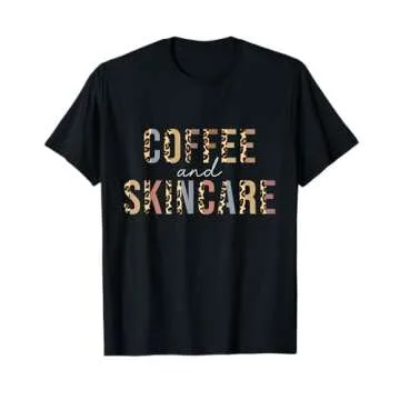 Coffee And Skincare Leopard Esthetician Skincare T-Shirt