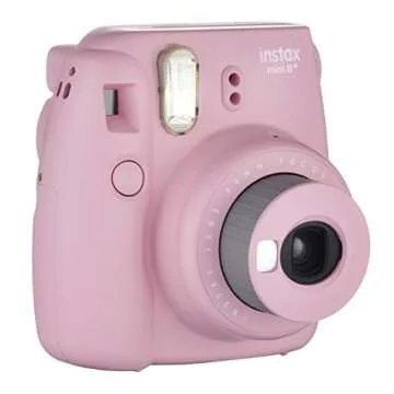 Fujifilm Instax Mini 8+ (Strawberry) Instant Film Camera + Self Shot Mirror for Selfie Use - International Version (No Warranty)