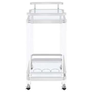 Coaster Home Furnishings Jefferson 2-Tier Glass Serving Cart Clear