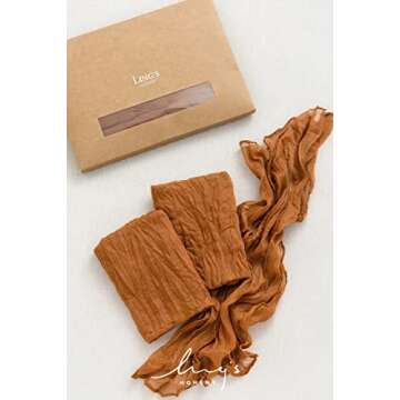 Ling's Moment Cloth Napkins Set of 10,19 x 19 Inches Gauze Cheesecloth Napkins Cloth Washable,Soft,Durable,Table Dinner Napkins for Party,Wedding and Dinner-Brown Terracotta