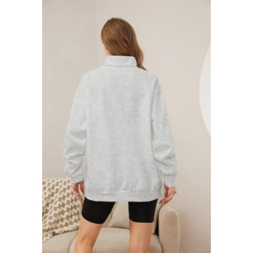 Cozy Meladyan Half Zip Oversized Sweatshirt for Women