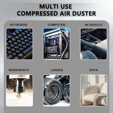 SDFM Electric Air Duster - 130000RPM Compressed Air Duster，3 Gear Adjustable Jet Dry Blower can Reusable Can for Computer Keyboard,Outdoors,Car,Home.… (Black)