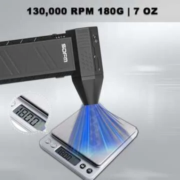 SDFM Electric Air Duster - 130000RPM Compressed Air Duster，3 Gear Adjustable Jet Dry Blower can Reusable Can for Computer Keyboard,Outdoors,Car,Home.… (Black)