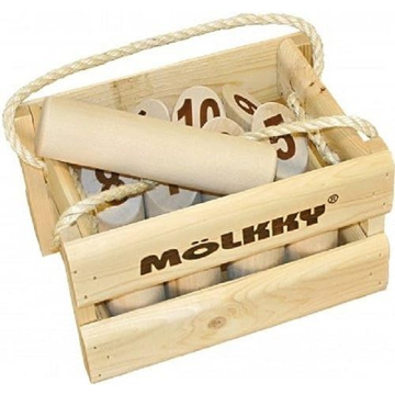 Molkky - Wooden Pin & Skittles Game for Outdoor Fun  - Ideal for Family Picnics and Playgrounds