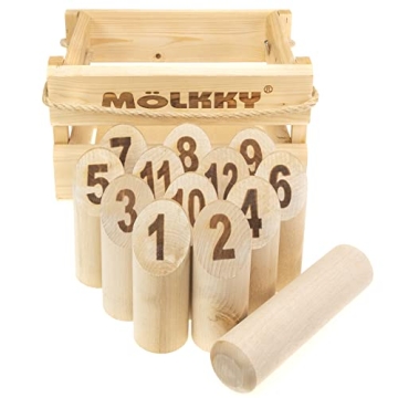 Molkky - Classic Outdoor Pin & Skittles Game for All Ages