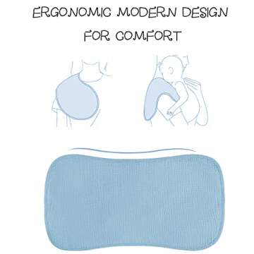 Konssy Muslin Baby Burp Cloths Sets for Unisex- 6 Pack Large 100% Cotton Burping Clothes for Newborn...