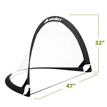 Portable Soccer Goal Set of 2 with Travel Bag 4-ft