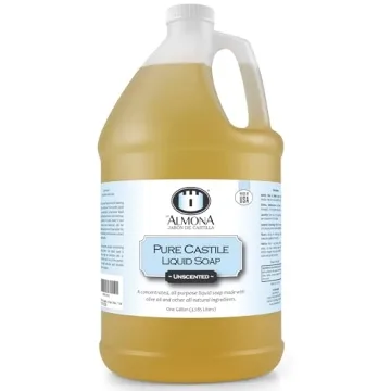 La Almona - Pure Castile Liquid Soap, UNSCENTED, 1 Gallon - Multipurpose: Hands, Face, Body, Laundry...