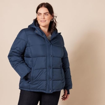 Warm Stylish Amazon Essentials Quilted Hooded Puffer Coat