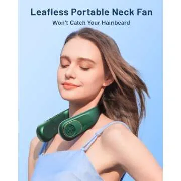 SWEETFULL Portable Neck Fan 360° Cooling Bladeless Personal Fan | No Hair Twisting - 4000mAh USB Re...
