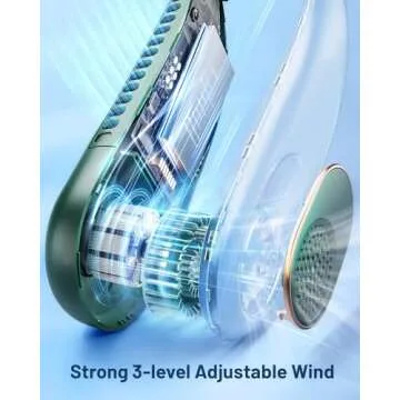 SWEETFULL Portable Neck Fan Wearable Cooling Fan