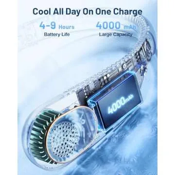 SWEETFULL Portable Neck Fan Wearable Cooling Fan