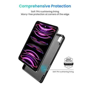 tomtoc Vertical iPad Pro Tri-Mode Case for 12.9 Inch iPad Pro 6th/5th Gen (M2&M1), Protective Case w...