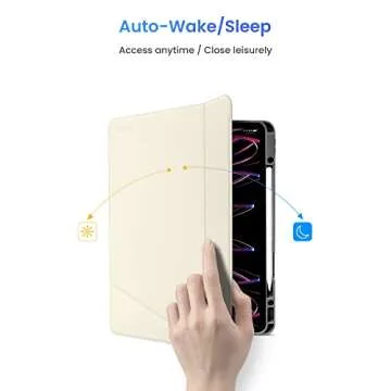 tomtoc Vertical iPad Pro Tri-Mode Case for 12.9 Inch iPad Pro 6th/5th Gen (M2&M1), Protective Case with iPad Pencil Holder, Magnetic Kickstand for 3 Use Modes, Support iPad Pencil Wireless Charging