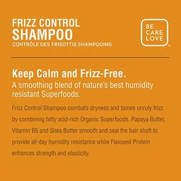 Frizz Control Shampoo with Papaya Butter - Vegan & Natural