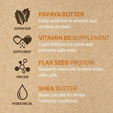 Frizz Control Shampoo with Papaya Butter - Vegan & Natural