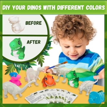 TALGIC Dinosaur Painting Kit for Kids Aged 3-8