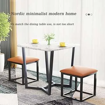 KUKIXO 5 in 1 PU Leather Seating Nesting Ottoman Cube with Swivel Casters Stackable Sofa Chair Stool Movable Footstool Dressing Chair for Living Room Bedroom Colorful (Size : Light Gray A)