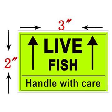 Remarkable Live Fish Stickers Shipping Labels - 250 Pack