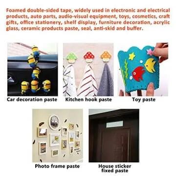 Double Sided White PE Foam Tape-Outdoor and Indoor Heavy Duty Strong Weatherproof Adhesive Tape for Decorative and Trim,Car & Gap Filling Mountings,Home Decor, Office Decor(33 Ft Long,Wide 1.18 in)