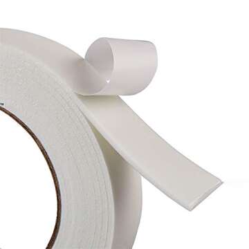 Double Sided White PE Foam Tape-Outdoor and Indoor Heavy Duty Strong Weatherproof Adhesive Tape for Decorative and Trim,Car & Gap Filling Mountings,Home Decor, Office Decor(33 Ft Long,Wide 1.18 in)
