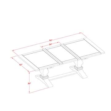 Lassale Modern Dining Table with Removable Leaf