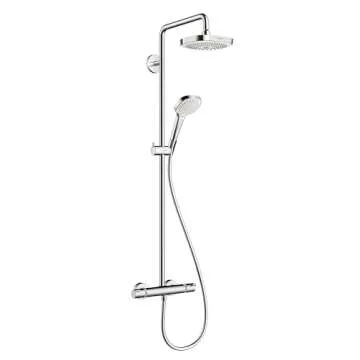 Hansgrohe Croma Select E Sliding Height Adjust Showerpipe Shower Set in Chrome, 27257001