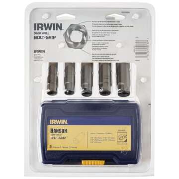 IRWIN Bolt Extractor Set for Deep Well Bolts, 5-Piece (3094001)