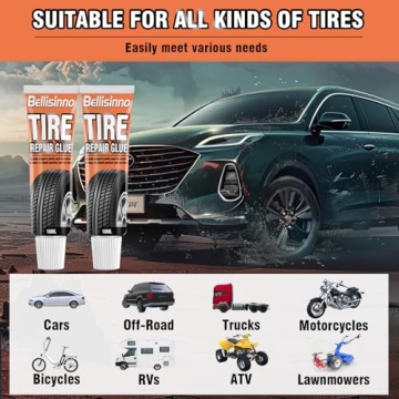 Tire Repair Glue Kit for Cars and Bikes 10ml x 2