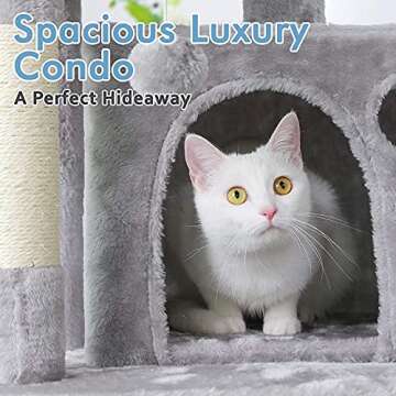 rabbitgoo 61" Cat Tree with Hammock and Scratching Posts