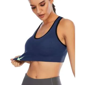 Ewedoos Women's Seamless Sports Bras 3 Pack for Ultimate Support