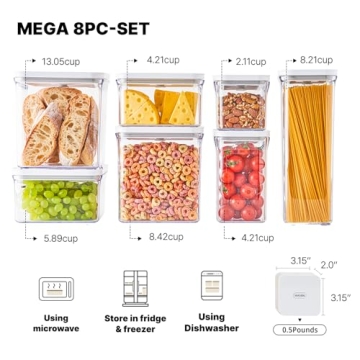 VAKUEN Premium Airtight Food Storage Containers Set