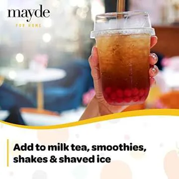 Mayde Bursting Popping Boba Pearls, Strawberry, Mango, Passion Fruit, Kiwi, Blueberry, Pomegranate - 6 Flavor Party Kit (490 gms, 6 pack)