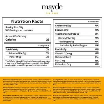 Mayde Bursting Popping Boba Pearls, Strawberry, Mango, Passion Fruit, Kiwi, Blueberry, Pomegranate - 6 Flavor Party Kit (490 gms, 6 pack)