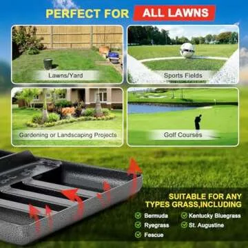 Heavy Duty Lawn Leveling Rake - Adjustable Steel Tool for Landscaping