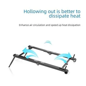 Laptop Stand, Laptop Holder Riser Computer Stand, Adjustable Foldable Portable Notebook Stand, Compatible with MacBook Air Pro, HP, Lenovo, Dell, More 10-15.6” Laptops and Tablets (Black)