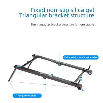 Laptop Stand, Laptop Holder Riser Computer Stand, Adjustable Foldable Portable Notebook Stand, Compatible with MacBook Air Pro, HP, Lenovo, Dell, More 10-15.6” Laptops and Tablets (Black)