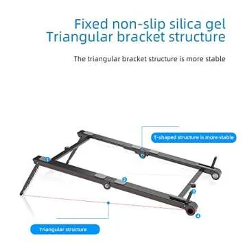 Laptop Stand, Laptop Holder Riser Computer Stand, Adjustable Foldable Portable Notebook Stand, Compatible with MacBook Air Pro, HP, Lenovo, Dell, More 10-15.6” Laptops and Tablets (Black)