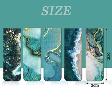Zonon 10 Magnetic Bookmarks - Vibrant Ocean Patterns