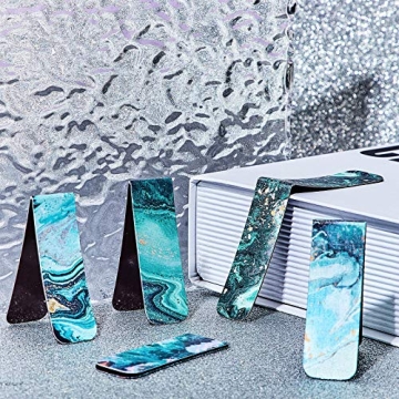 Zonon 10 Magnetic Bookmarks - Vibrant Ocean Patterns