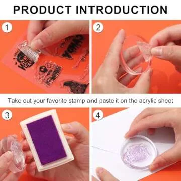 Whaline Halloween Clear Stamps for DIY Crafts and Cards