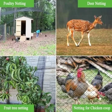 Junkogo Bird Netting 25x50 Ft Heavy Duty Garden Barrier