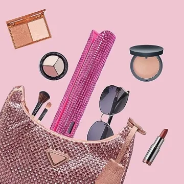 UMILAY 1.25 Inch Rhinestone Flat Iron for Fast Hair Styling